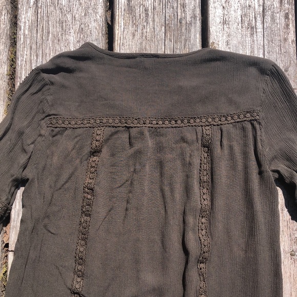 Flowy boho top olive green - Picture 7 of 9